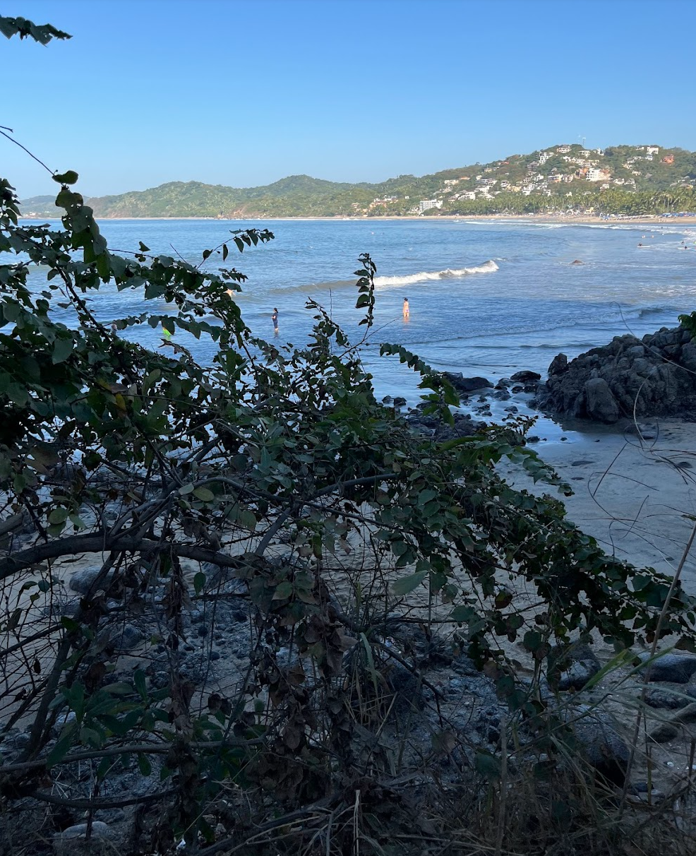 Private beach bay below Casa de Mango