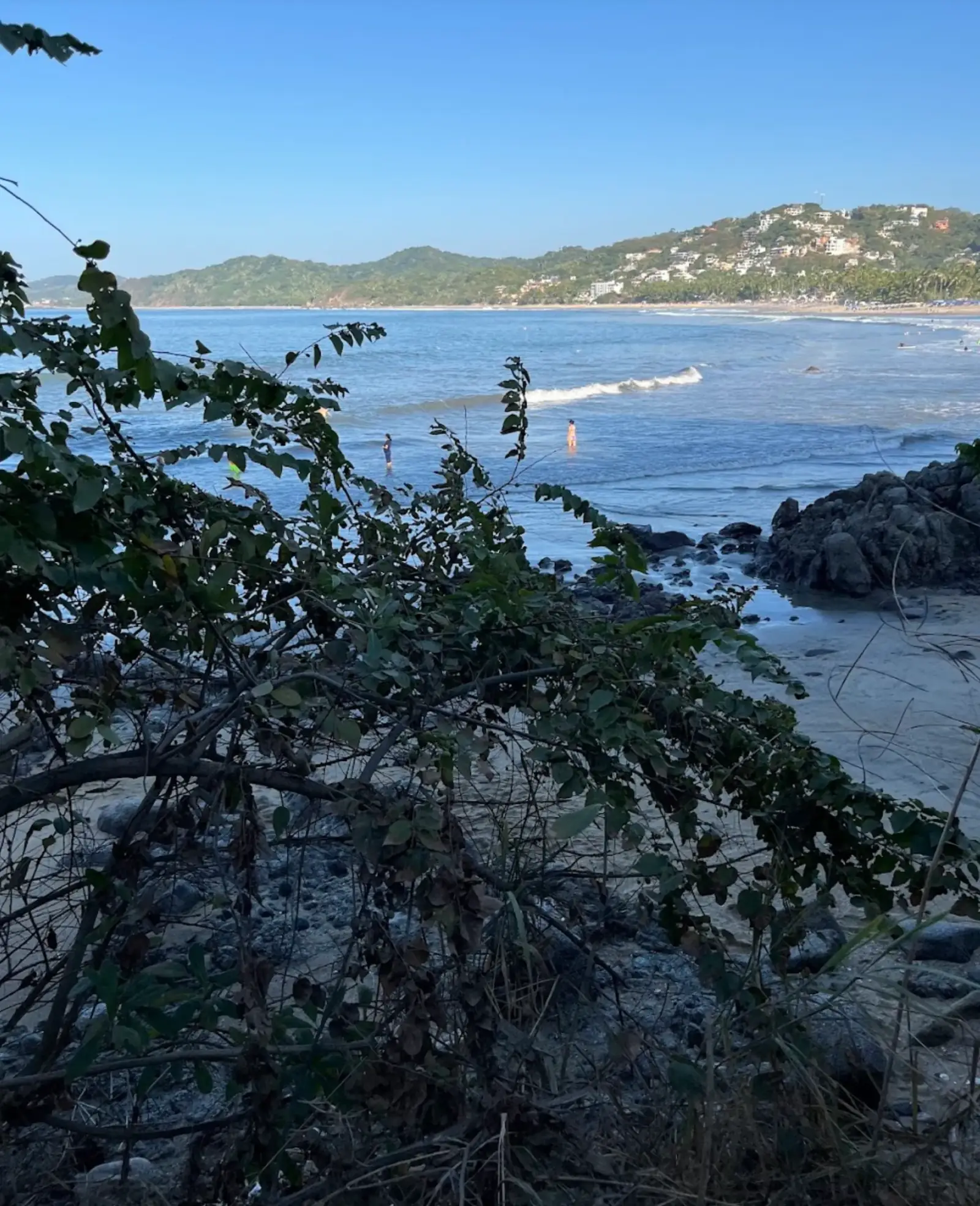 Private beach bay below Casa de Mango